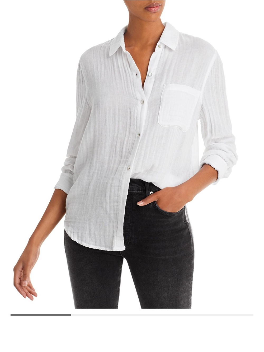 Rails Ellis White Gauze Button-Down Shirt
